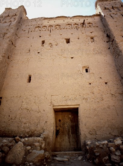 View of the entrance to one of the fortified villages of the Dades valley