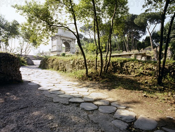 The Sacred Way, looking towards the Arch of Titus in the Roman Forum