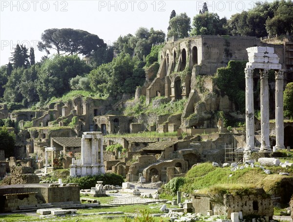 The Roman Forum, view towards the temple of Vesta