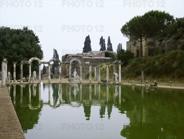 Hadrian's Villa, a complex of buildings, gardens and pools stretching for over a kilometre in length