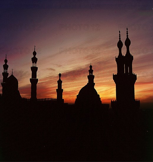 The domes and minarets of the Madrasa of Sultan Hassan and the Rifa'i Mosque