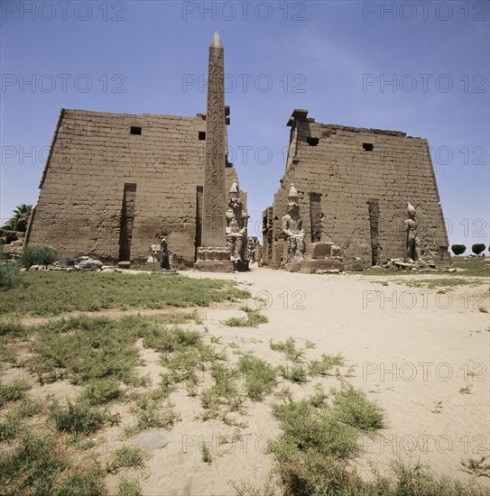 The pylon and colossi of Ramesses II at Luxor