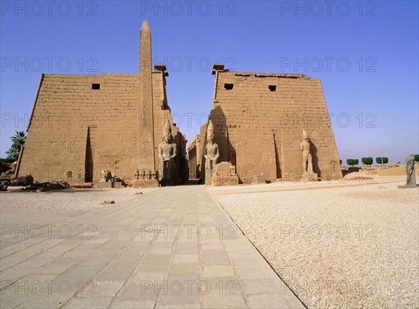 The pylon and colossi of Ramesses II at Luxor