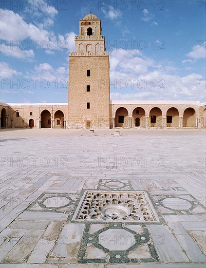 The Great Mosque at Kairouan, one of the oldest Islamic buildings and the first important one in North Africa