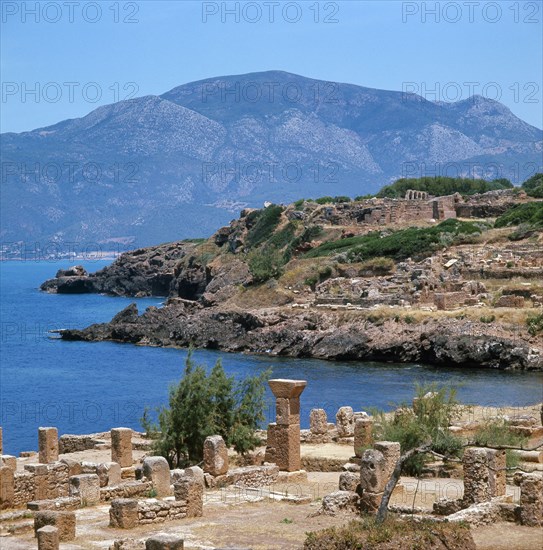 The ruins of Tipasa, a small Roman town in North Africa which flourished during the 3rd century AD