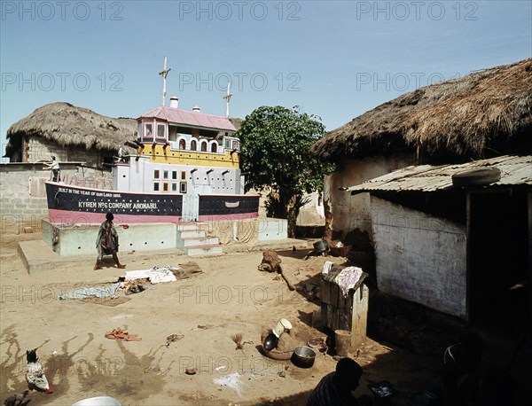 Concrete shrine of a Fanti Asafo company