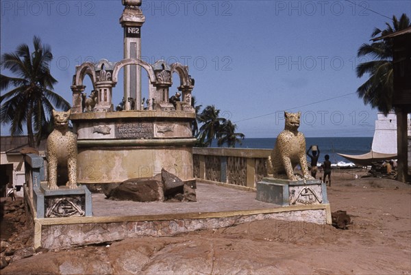 Concrete shrine of a Fanti Asafo company