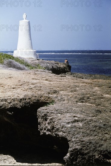 The stone cross erected by Vasco da Gama at Malindi at the time of his voyage to India in 1498