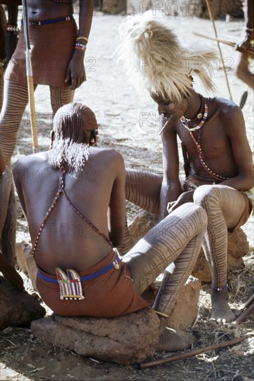Masai warriors with body paint