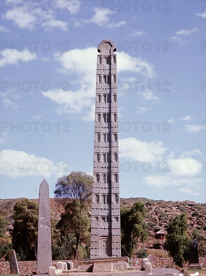 The tallest of the still erect stelae at Axum