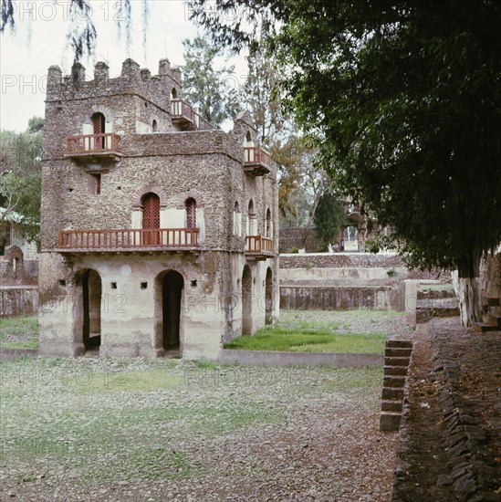 Ruins of one of the castles which stand within the walled "imperial enclosure" at Gondar, the former capital built by Seged 1, his son Fasilidas and later emperors