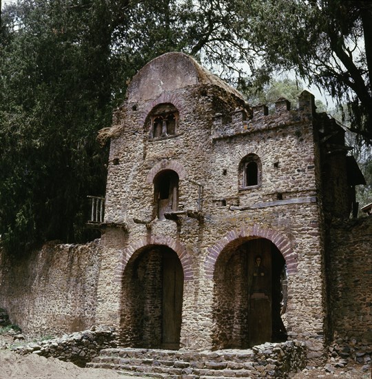 Ruins of one of the castles which stand within the walled "imperial enclosure" at Gondar, the former capital built by Seged 1, his son Fasilidas and later emperors