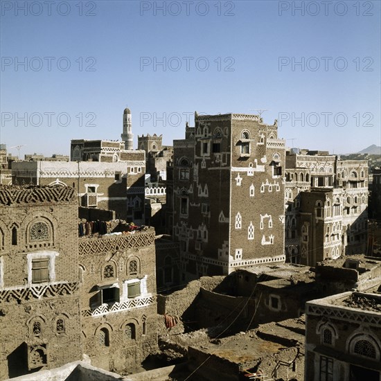 A rooftop view of San'a