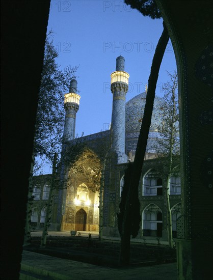 View of the Royal Mosque, Masjid-i-Shah, at Isfahan at night