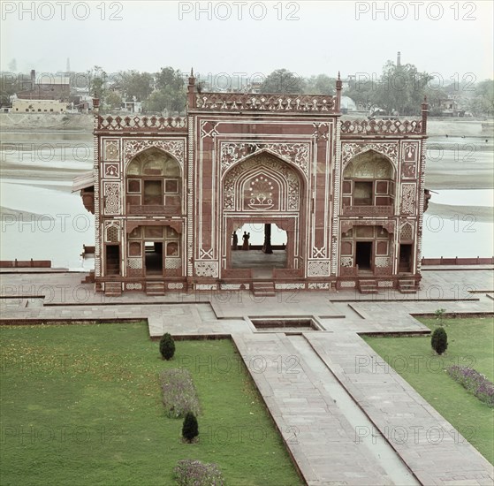 The tomb of I'Timad-Ud-Daula, erected by Jahangir's queen, Nur Mahal Begum for her father, a high court official