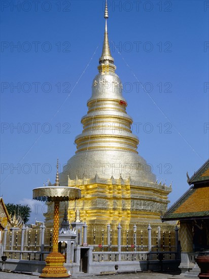 View of a Buddhist temple in the Chiang Mai area of northern Thailand