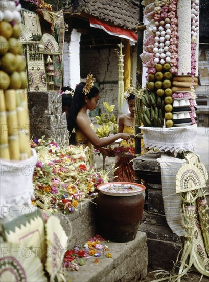 Pura Puseh at Desa Sempidi during the Galungan festival