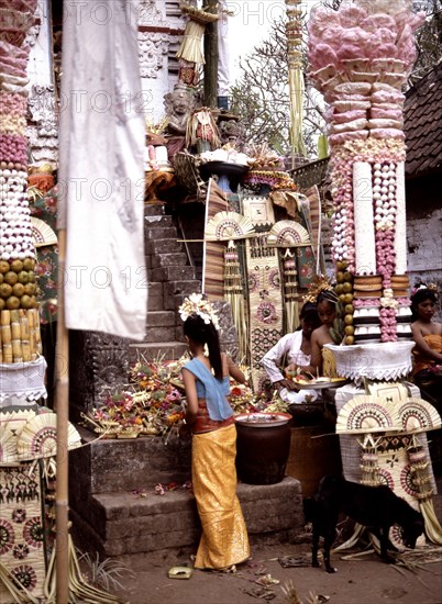 Pura Puseh at Desa Sempidi during the Galungan festival