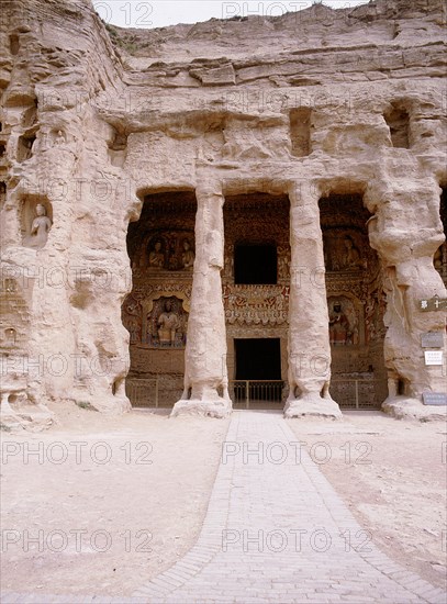 The oldest known example of the Buddhist art rock carving