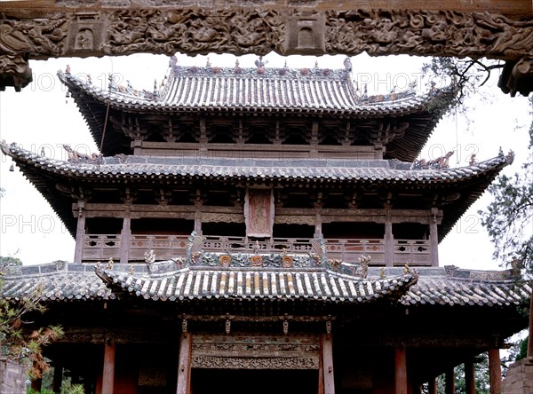 The library roof at Guan Di Temple
