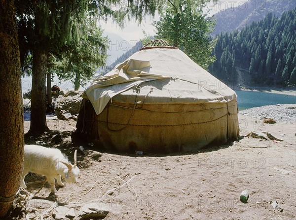 Kazak yurt in the Tian Shan Mountains