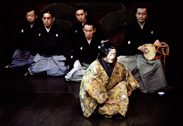 Performance at the Noh Theatre of the Kongo School, Kyoto