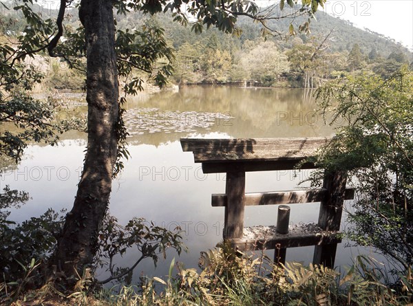 A pond (Kyoyo-Chi) in one of the earliest Zen gardens in Kyoto