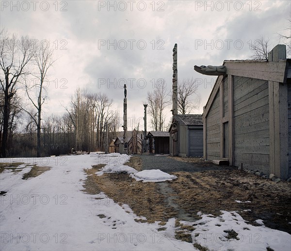 A reconstructed Indian village