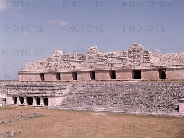 One of the buildings of the Nunnery quadrangle at Uxmal