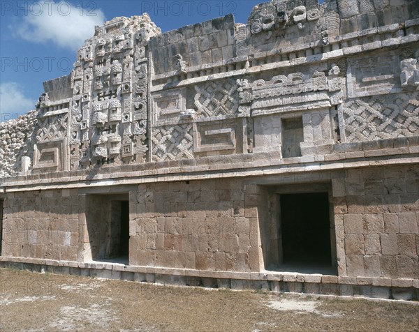 One of the buildings of the Nunnery quadrangle at Uxmal