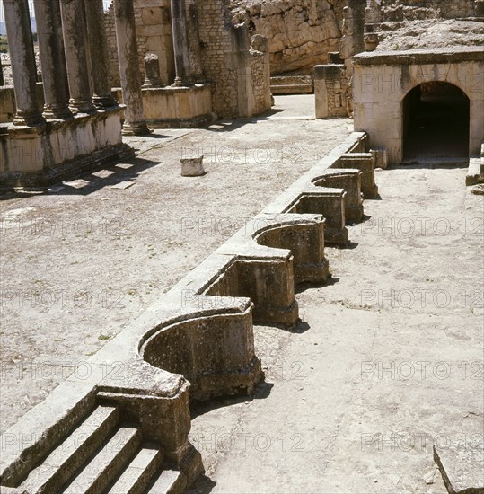 The ruins of Dougga, a small Roman town in North Africa which flourished in the 2nd-3rd centuries AD