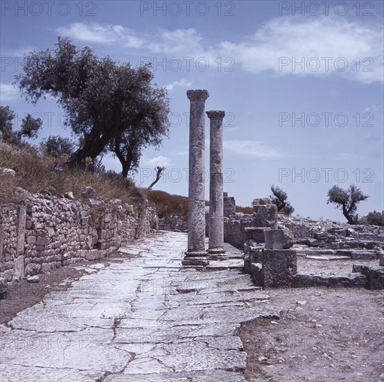 The ruins of Dougga, a small Roman town in North Africa which flourished in the 2nd-3rd centuries AD