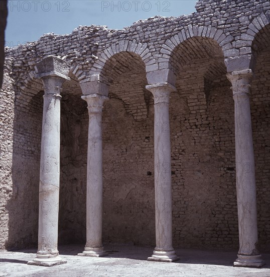 The ruins of Dougga, a small Roman town in North Africa which flourished in the 2nd-3rd centuries AD