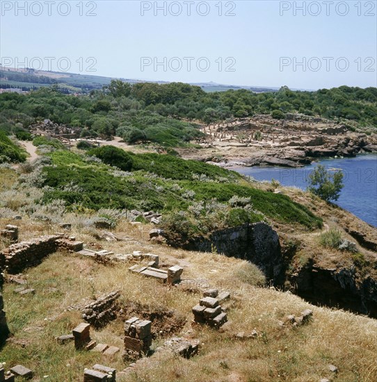 The ruins of Tipasa, a small Roman town in North Africa which flourished during the 3rd century AD