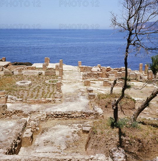 The ruins of Tipasa, a small Roman town in North Africa which flourished during the 3rd century AD
