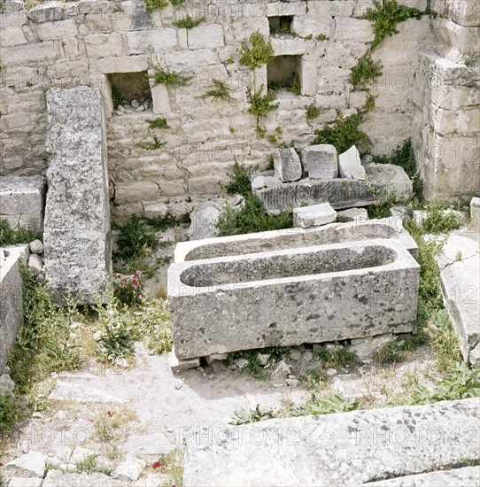 The ruins of Tipasa, a small Roman town in North Africa which flourished during the 3rd century AD