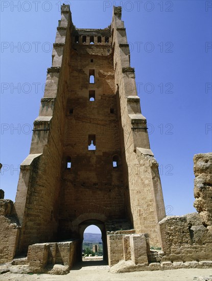 The minaret of the ruined mosque of al-Mansura