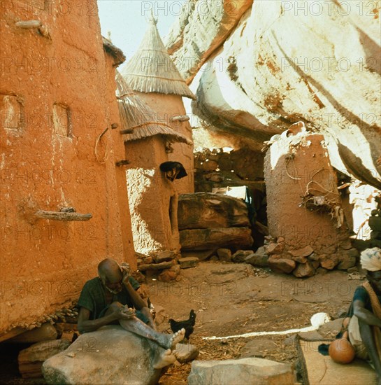 A Dogon elder in his compound