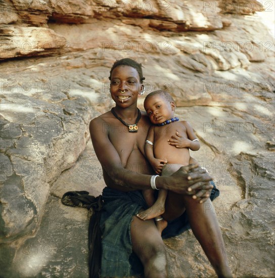 A Dogon woman and her child