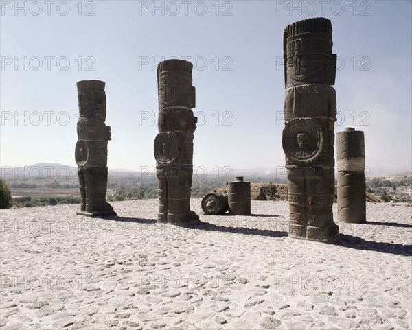 Stone warrior figures