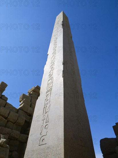 View of the south, broken obelisk of Hatshepsut