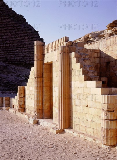 Zoser's step pyramid and enclosure at Saqqara
