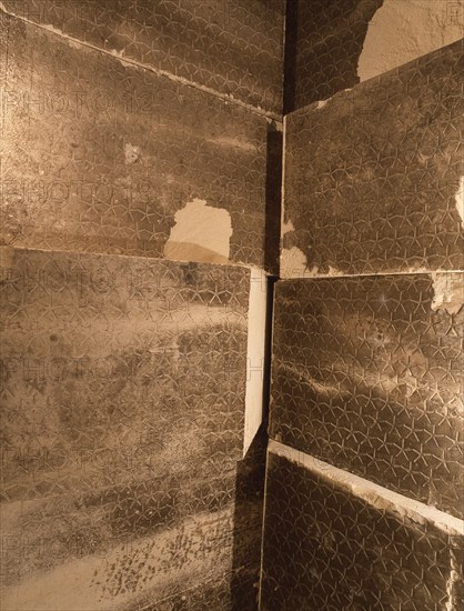 The star-covered ceiling of the interior of the pyramid of Teti at Saqqara