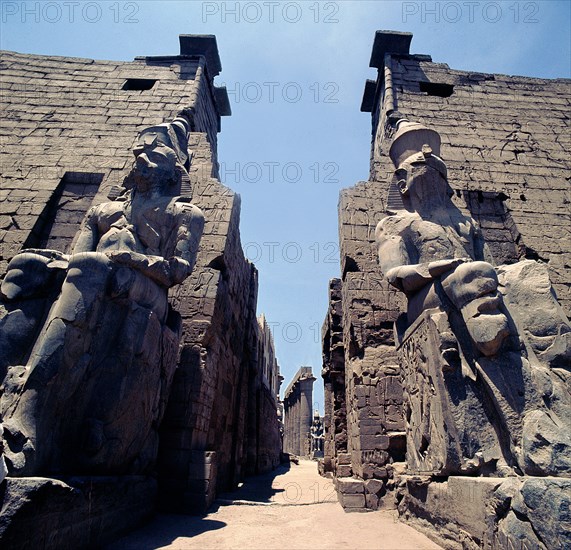 The pylon and colossi of Ramesses II at Luxor