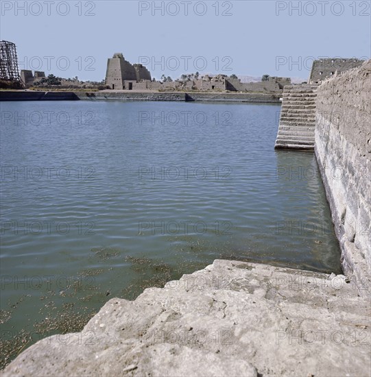 View of the Sacred Lake at Karnak