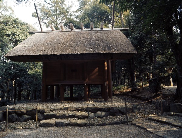 Ritual storehouse in the grounds of the main sanctuary of the Inner Shrine at Ise