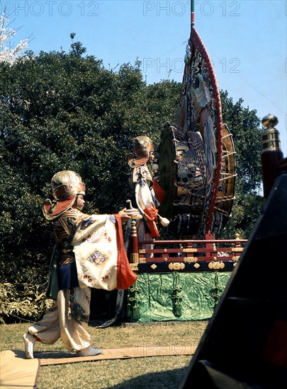 Musical performance at the Shinto temple, Ise