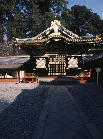 One of the buildings within the shrine of Toshu-gu, Nikko which is dedicated to the deified Ieyasu, the first Tokugawa shogun