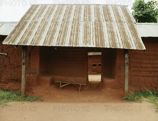 A gateway between courtyards at the Oba's palace, Benin City