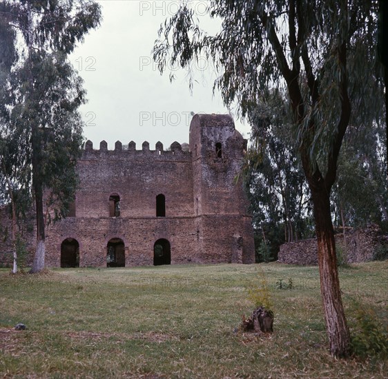 Ruins of one of the castles which stand within the walled "imperial enclosure" at Gondar, the former capital built by Seged 1, his son Fasilidas and later emperors